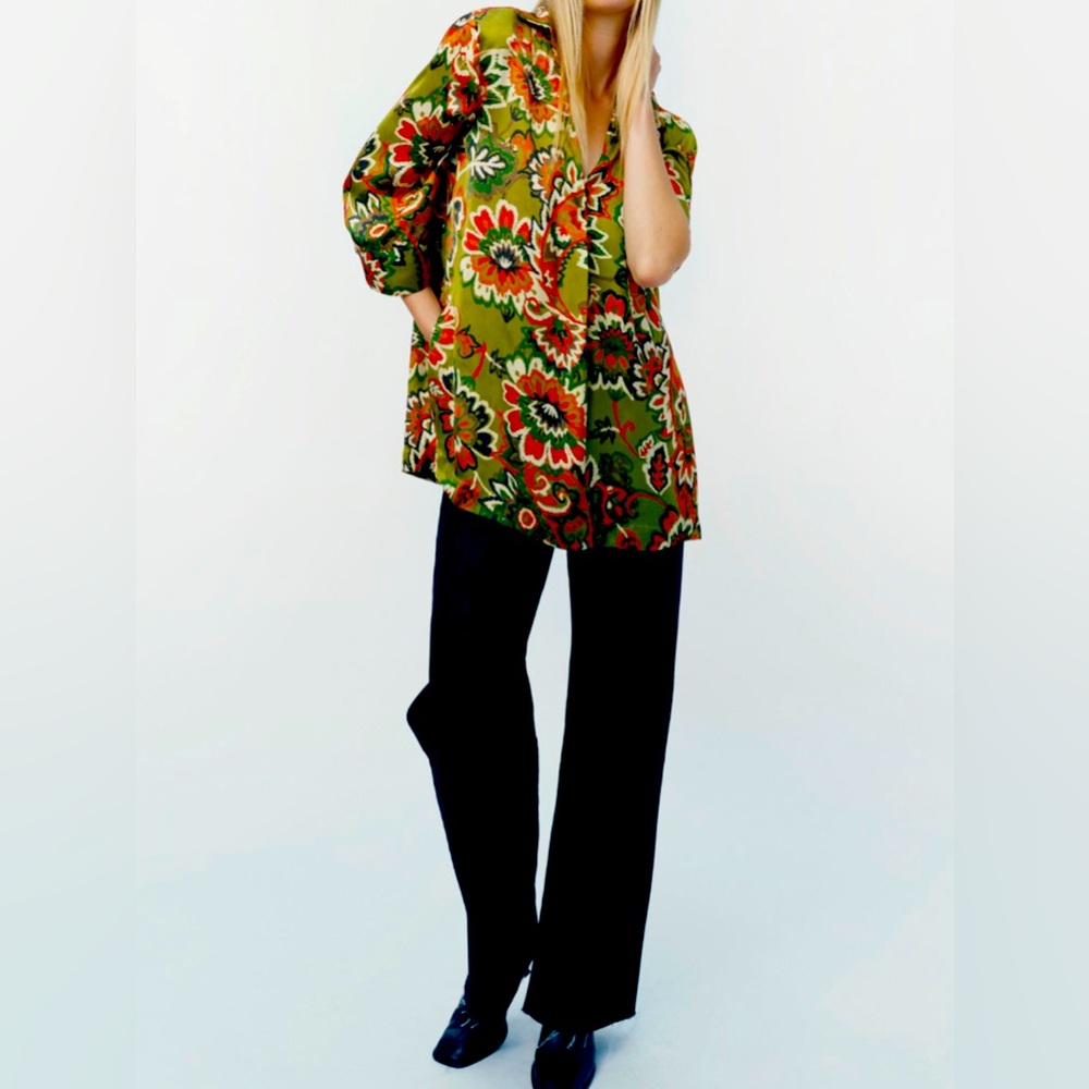 ZARA Blouse, Multicolored, Size XS, NEVER WORN